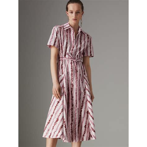 burberry pink shirt dress